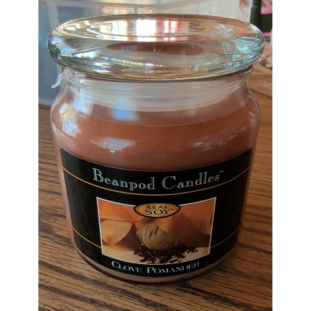 NEW Beanpod Candles Soy Wax Clove Pomander Scented Jar Candle 16 oz